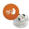 Twist Top Container With Orange Cap Filled With Printed Mints